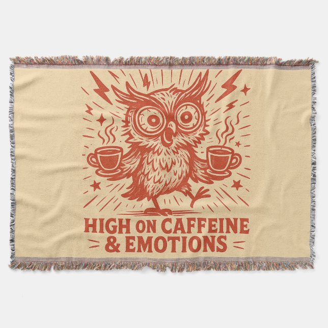 Hög på koffein och känslor filt (Framsidan)