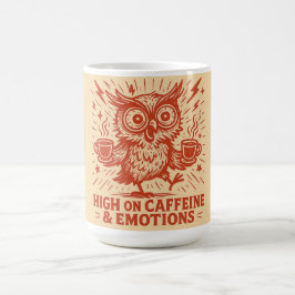 Hög på koffein och känslor kaffemugg