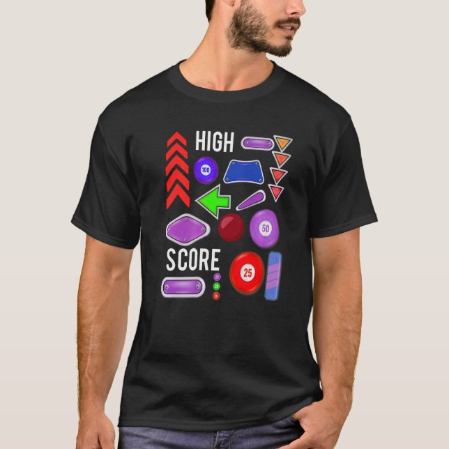Hög poäng Pinball T Shirt (Framsida)