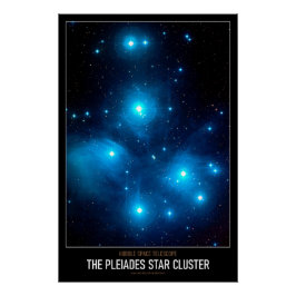 Hög radarastronomi i klustret Pleiades Star Perfect Poster
