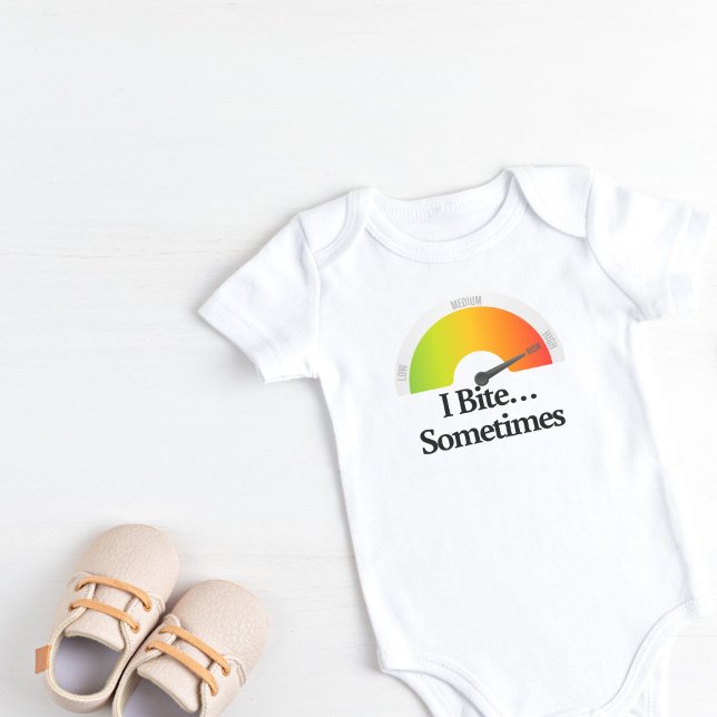 Hög risk: Jag Bitor ibland... T Shirt (High Risk: I Bite sometimes... Baby Bodysuit)