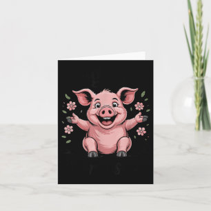 Hog Rosa Funny Vild för Jesus Meme Cute Christian Kort