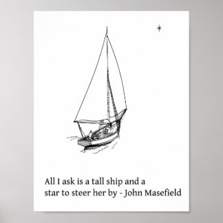 Hög segelfartygsaffisch poster