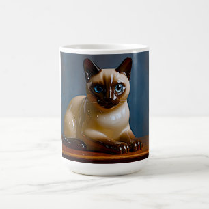 Hög siamesisk kattmugg kaffemugg
