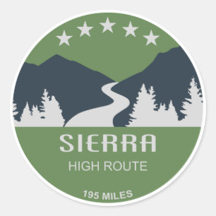 Hög Sierra Runt Klistermärke