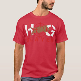 Hog Slayer Hunting Wild Boar Pig Hunter Premium  T Shirt