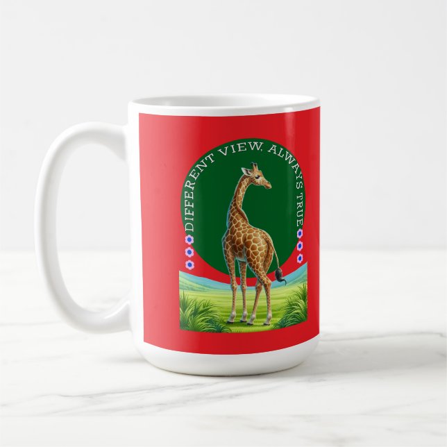 Hög stående giraffe kaffemugg (Vänster)