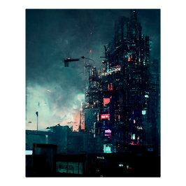 Hög Stiga upp Byggnad, sömnlösa nätter Perfect Poster