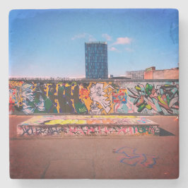 Hög stiga upp stenunderlägg