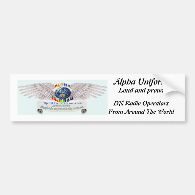 Hög stolt bildekal för AU (Framsidan)