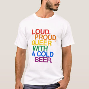 HÖG STOLT BÖG MED EN ÖL TEE SHIRT