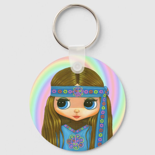 Hög strömförsörjningskedja för Hippie Nyckelring (Framsida)