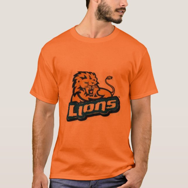 Hög T skjorta för lejon Tee Shirt (Framsida)