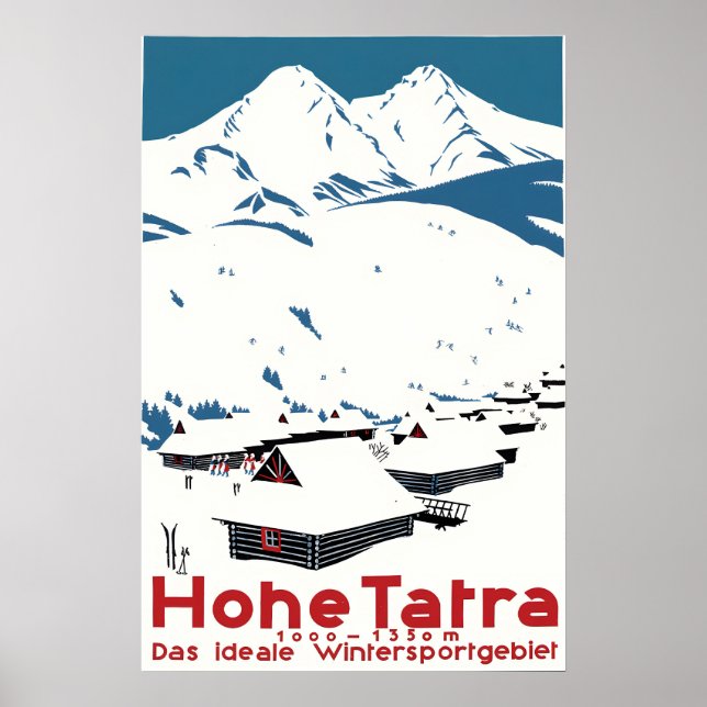 Hög Tatra-poster Idealisk vintersportområde Poster (Framsidan)