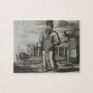Hög tjänsteman som samlar skatter, illustratio pussel