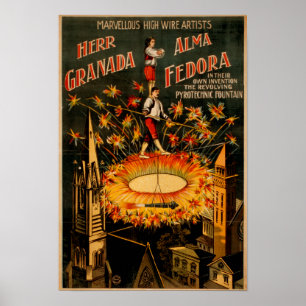 Hög tråd av rostfritt stål för Fontän Poster