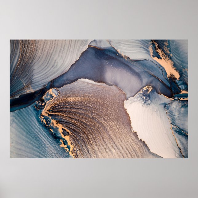 Hög upplösning. Luxi abstrakt - vätskekonsthämtnin Poster (Framsidan)