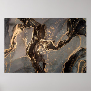 Hög upplösning. Luxi abstrakt - vätskekonsthämtnin Poster