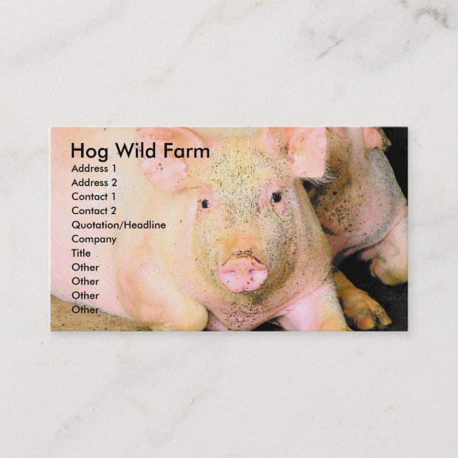 Hog Vild Farm Visitkort (Framsida)