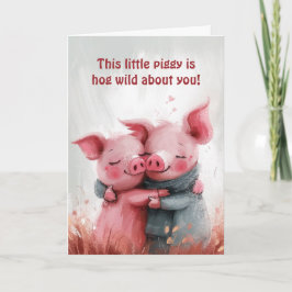 Hog-Vild om ditt Valentinkort Kort