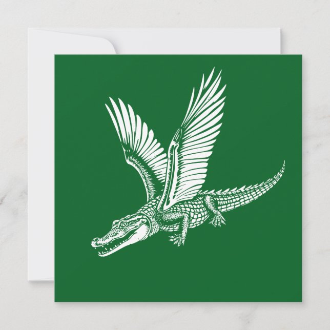 Hög vindsalligator inbjudningar (Framsida)