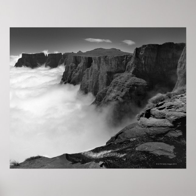 Hög vinkel vy för svartvit vy av poster (Framsidan)