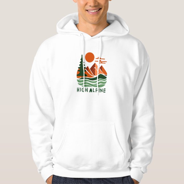Höga alpregionen hoodie (Framsida)