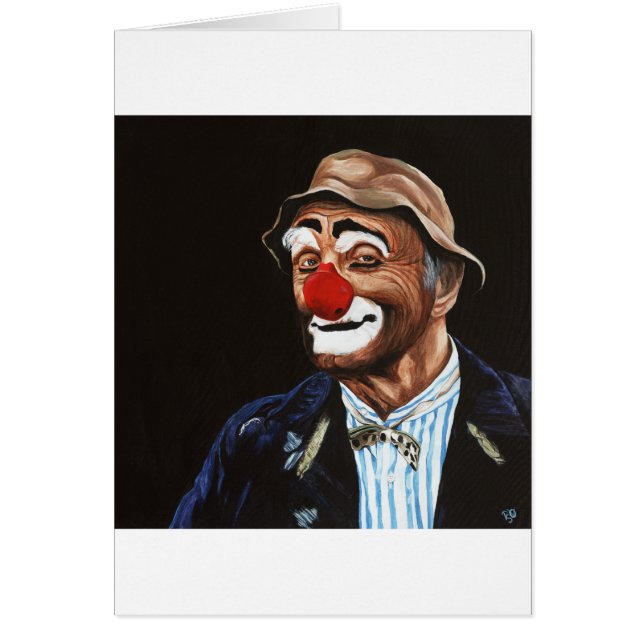 Höga Billy clownen Hälsningskort (Framsidan)