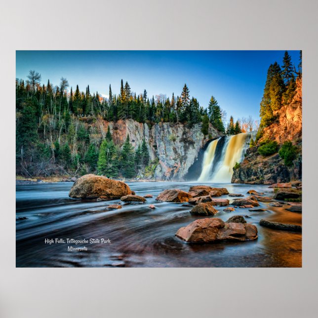 Höga fallen, Tettegouche Park, Minnesota Poster (Framsidan)