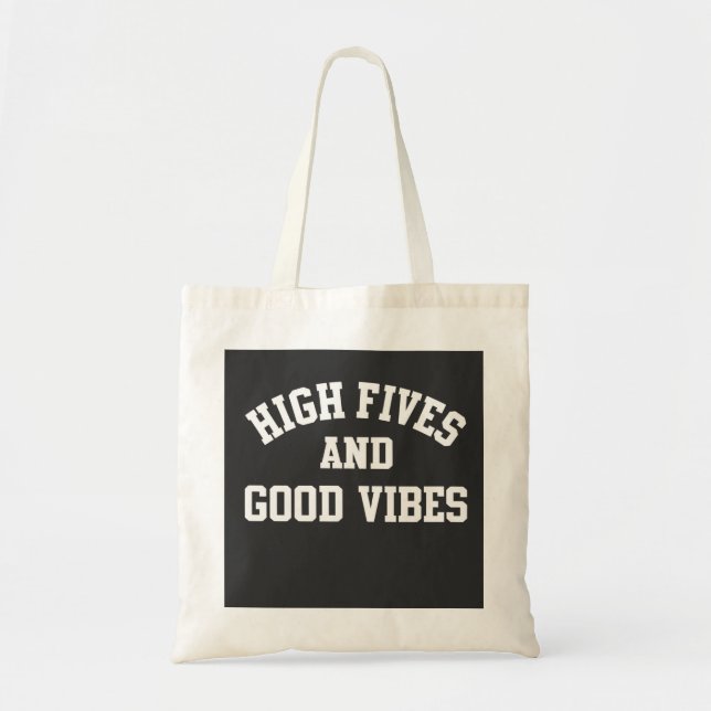 Höga Femmor och Goda Vibrationer Retro Handväskor Tygkasse (Framsidan)
