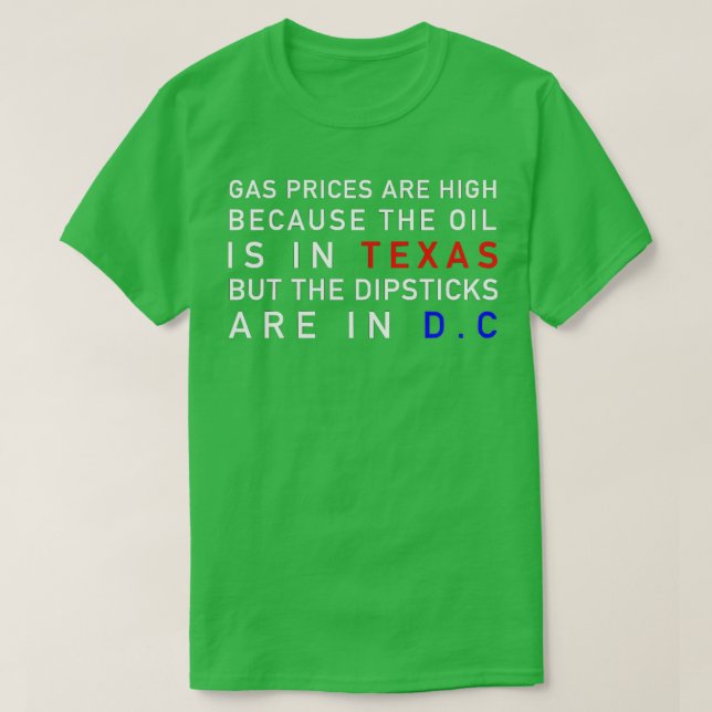 Höga gaspriser t shirt (Design framsida)