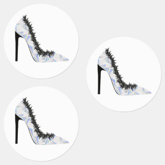 Höga hälskon med hologrameffekt klistermärke