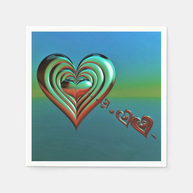 Höga hjärtan i himlar pappersservett (Framsidan)