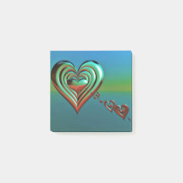 Höga hjärtan i himlar post-it block