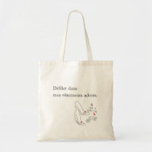 Höga klackar, solglasögon : Line Art Tote Bag