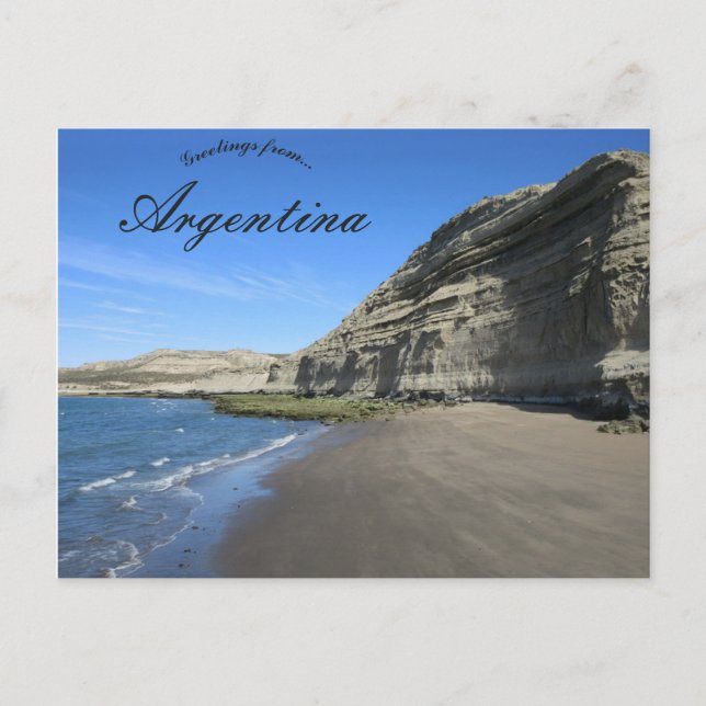 Höga klippor i Argentina Vykort (Framsida)