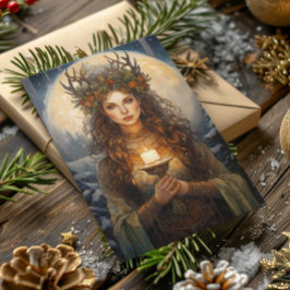 Höga priser för välsignad Yule Winter Solstice Helgkort