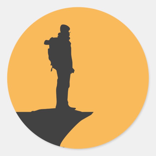 Höga Runt Klistermärke (Framsida)