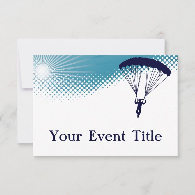 Höga skydiken i himlar inbjudningar (Framsida)