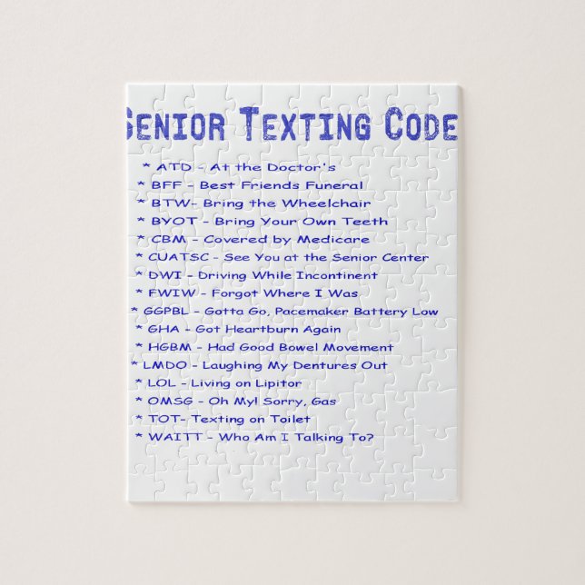 Höga Texting kodifierar Pussel (Vertikal)