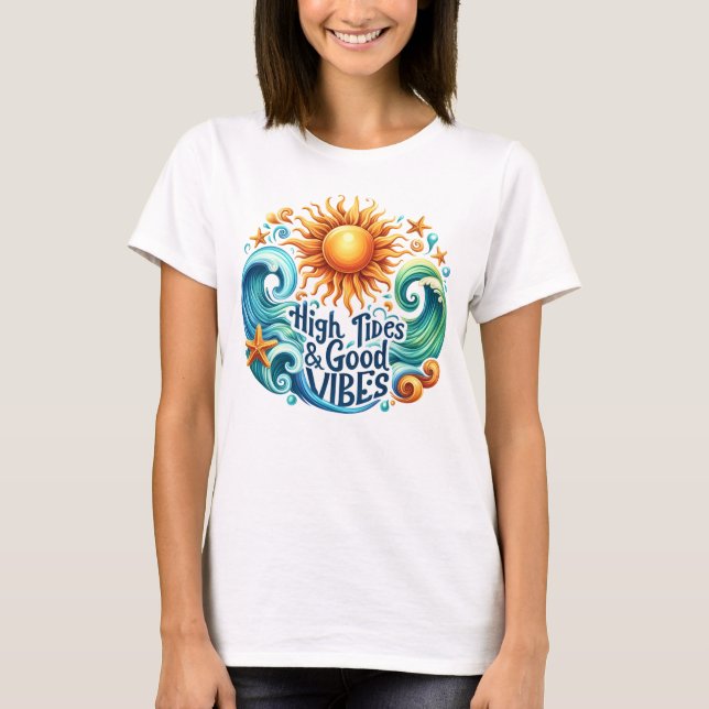 Höga tidvattenvisioner för bra t shirt (Framsida)