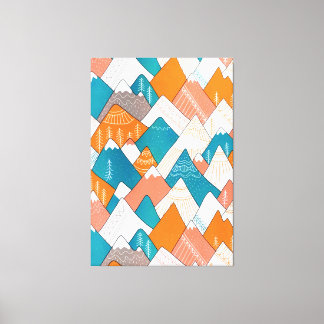 Höga toppar för världsresor i bergsområden canvastryck