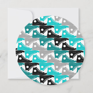 Höga Toppar-teal-n-Black Shoes