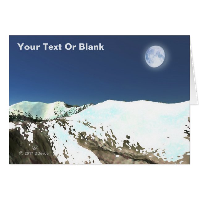Höga toppar - Thin Luft Hälsningskort (Framsidan Horizontal)