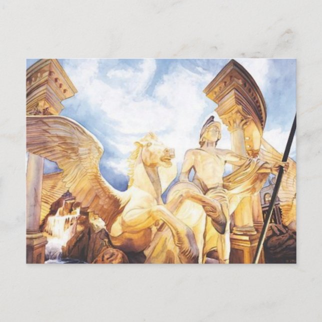 "Höga Vind" Caesars Palace Watercolor Vykort (Framsida)