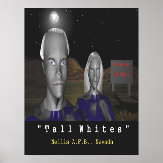 Höga vita utomjordingar poster (Framsidan)