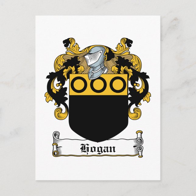 Hogan Family Crest Vykort (Framsida)