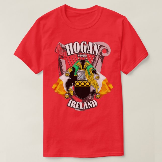 Hogan Family Namn engelska och irländska T Shirt (Design framsida)