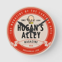 "Hogan's Alley" Vintage-Stil Logotyp Wall Clock