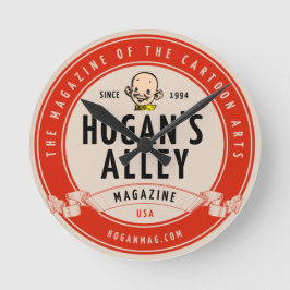 "Hogan's Alley" Vintage-Stil Logotyp Wall Clock Rund Klocka